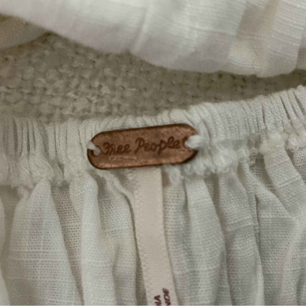 Free People Women’s White Cropped Top Size XS - Picture 4 of 5